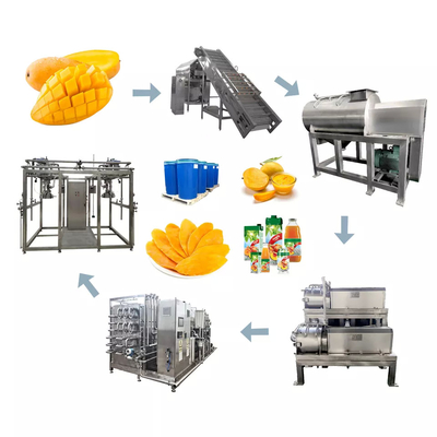 ワンストップサービス パーソナライズ 1000-30000l/H マンゴー加工ライン マンゴージュース/ソース/ジャム マシン PLC マンゴーパルプ機器