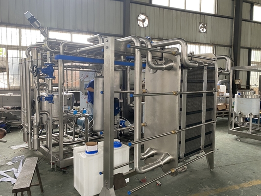 高容量0.5-20L/H乳/果物ジュース/ソース加工ラインのための消毒機 PLC付き完全自動または半自動消毒機