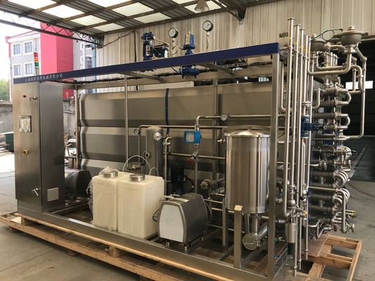 エネルギーを節約する消毒機 オーダーメイド 500~20000l/H 卵液体 Uht 消毒機 卵加工工場用 PLC