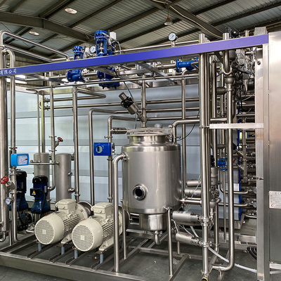エネルギーを節約する消毒機 オーダーメイド 500~20000l/H 卵液体 Uht 消毒機 卵加工工場用 PLC