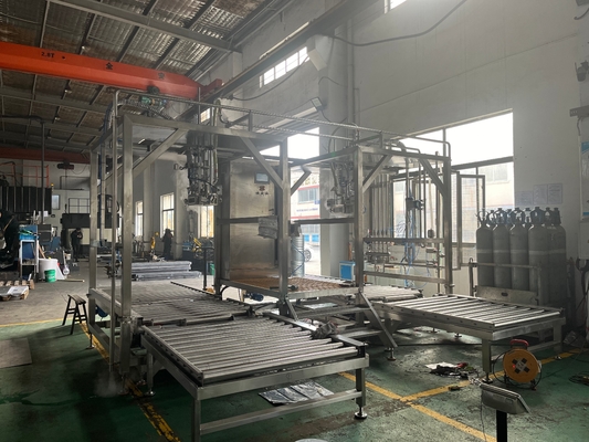 パーソナライズされたSUS304/316 20-1000L BID バッグ イン ドラム 汁/ジャム/パルプ トン ボックス フィラー用 PLC 用のアセプティック 充填機