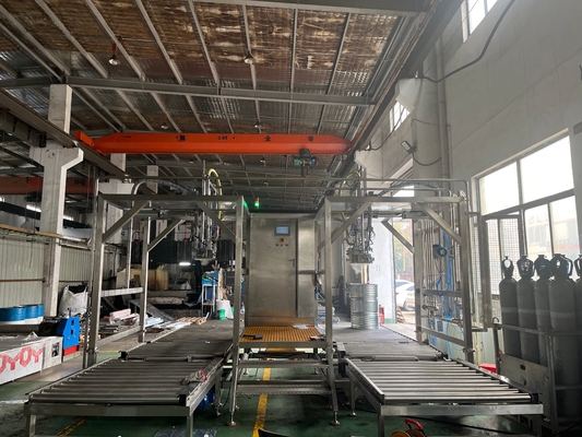 パーソナライズされたSUS304/316 20-1000L BID バッグ イン ドラム 汁/ジャム/パルプ トン ボックス フィラー用 PLC 用のアセプティック 充填機